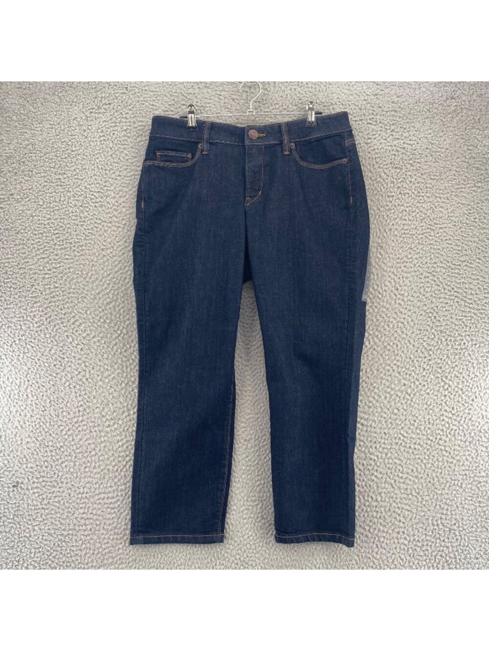 Ann Taylor LOFT Jeans Womens 6 Blue Curvy Crop Denim Stretch Skinny Pockets NWT